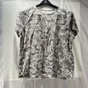 CROFT & BARROW The Classic Tee 1X Paisley Short Sleeve